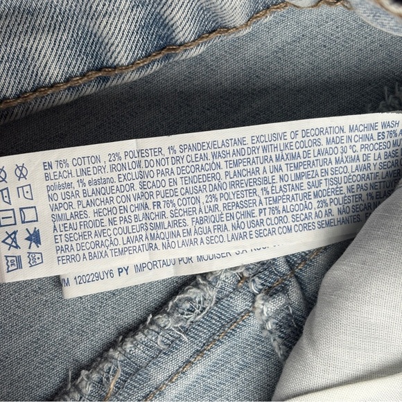 High Rise Flare Jeans Size 28 Light Wash Y2K Festival Retro Boho - Picture 4 of 6